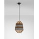 Natural, Blue & Black Rope Sandy Black Steel Base LED E27 1x12Watt 100-240Volt IP20 Bulb Excluded D:30 H:230 cm 