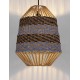 Natural, Blue & Black Rope Sandy Black Steel Base LED E27 1x12Watt 100-240Volt IP20 Bulb Excluded D:30 H:230 cm 