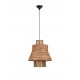  Natural Water Hyacinth Natural &Orange Rope Sandy Black Steel Base LED E27 1x12Watt 100-240Volt IP20 Bulb Excluded D:40 H:230