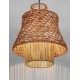  Natural Water Hyacinth Natural &Orange Rope Sandy Black Steel Base LED E27 1x12Watt 100-240Volt IP20 Bulb Excluded D:40 H:230