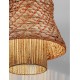  Natural Water Hyacinth Natural &Orange Rope Sandy Black Steel Base LED E27 1x12Watt 100-240Volt IP20 Bulb Excluded D:40 H:230