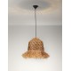 Natural Water Hyacinth & Raffia Natural & Brown Rope Sandy Black Steel Base LED E27 1x12Watt 100-240Volt IP20 Bulb Excluded D: