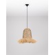 Natural Water Hyacinth & Raffia Natural & Blue Rope Sandy Black Steel Base LED E27 1x12Watt 100-240Volt IP20 Bulb Excluded D:4