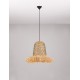Natural Water Hyacinth & Raffia Natural & Blue Rope Sandy Black Steel Base LED E27 1x12Watt 100-240Volt IP20 Bulb Excluded D:4