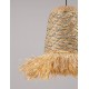 Natural Water Hyacinth & Raffia Natural & Blue Rope Sandy Black Steel Base LED E27 1x12Watt 100-240Volt IP20 Bulb Excluded D:4