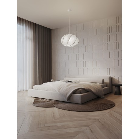  Artificial Silk & Sandy White Metal Base LED E27 1x12Watt 100-240Volt IP20 Bulb Excluded D:55 H:230 cm 