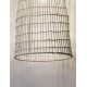 Natural Rattan & Sandy White Metal Base LED E27 1x12Watt 100-240Volt IP20 Bulb Excluded D:24 H:240 cm 