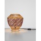Natural Water Hyacinth Natural Red Rope & Wood Base LED E27 1x12Watt 100-240Volt IP20 Bulb Excluded Cable Length: 130 cm D:29 H