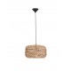 Natural Water Hyacinth Sandy Black Steel Base LED E27 1x12Watt 100-240Volt IP20 Bulb Excluded D:40 H:230 cm 