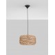 Natural Water Hyacinth Sandy Black Steel Base LED E27 1x12Watt 100-240Volt IP20 Bulb Excluded D:40 H:230 cm 