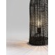 Black Rattan & Sandy Black Metal LED E27 1x12Watt 100-240Volt IP20 Bulb Excluded Cable Length: 185 cm D:21 H:73 cm 