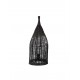 Black Rattan & Sandy Black Metal LED E27 1x12Watt 100-240Volt IP20 Bulb Excluded Cable Length: 185 cm D:21 H:54.5 cm 
