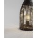 Black Rattan & Sandy Black Metal LED E27 1x12Watt 100-240Volt IP20 Bulb Excluded Cable Length: 185 cm D:21 H:54.5 cm 