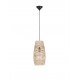 Natural Rattan & Bamboo Sandy Black Steel Base LED E27 1x12Watt 100-240Volt IP20 Bulb Excluded D:22 H:240 cm 