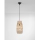 Natural Rattan & Bamboo Sandy Black Steel Base LED E27 1x12Watt 100-240Volt IP20 Bulb Excluded D:22 H:240 cm 