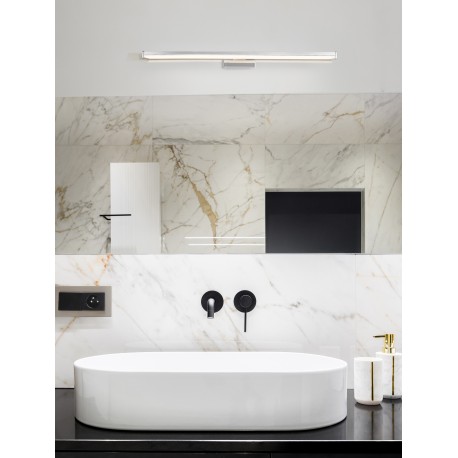 Wall lamp Chrome Aluminium & PC LED 12Watt 960Lm 3000K IP 44 L:60 H:12.1 