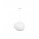 Pendant Light White Aluminium & Opal Glass LED E27 1x112W D:47 H:130 