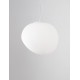 Pendant Light White Aluminium & Opal Glass LED E27 1x112W D:47 H:130 