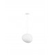 Pendant Light White Aluminium & Opal Glass LED E27 1x112W D:31 H:130 