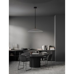 Smoky Glass & Sandy Black Metal LED 17 Watt 220-240Volt 1360Lm 3000K IP20 D: 60 H: 153 cm 