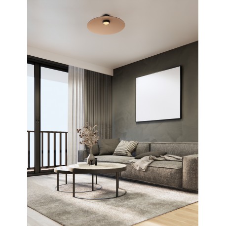 Moca Brown Glass & Sandy Black Metal LED 17 Watt 220-240Volt 1360Lm 3000K IP20 light up & down D: 60 H: 18.5 cm 