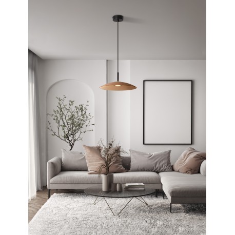 Brown Glass & Sandy Black Metal LED 12 Watt 220-240Volt 1040Lm 3000K IP20 D: 40 H: 140 cm 