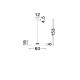 Brown Glass & Sandy Black Metal LED 12 Watt 220-240Volt 1040Lm 3000K IP20 D: 40 H: 140 cm 