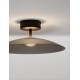 Smoky Glass & Sandy Black Metal LED 12 Watt 220-240Volt 1040Lm 3000K IP20 light up & down D: 40 H: 16 cm 