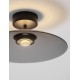 Smoky Glass & Sandy Black Metal LED 12 Watt 220-240Volt 1040Lm 3000K IP20 light up & down D: 40 H: 16 cm 