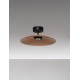 Moca Brown Glass & Sandy Black Metal LED 12 Watt 220-240Volt 1040Lm 3000K IP20 light up & down D: 40 H: 16 cm 