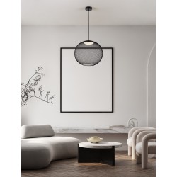 Matt Black Metal & Acrylic LED 24 Watt 220-240Volt 1080Lm 3000K IP20 D: 50 H: 154 cm 