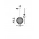 Matt Black Metal & Acrylic LED 24 Watt 220-240Volt 1080Lm 3000K IP20 D: 50 H: 154 cm 