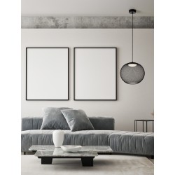 Matt Black Metal & Acrylic LED 19 Watt 220-240Volt 855Lm 3000K IP20 D: 40 H: 164 cm 