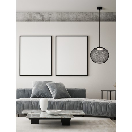 Matt Black Metal & Acrylic LED 19 Watt 220-240Volt 855Lm 3000K IP20 D: 40 H: 164 cm 