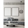 Matt Black Metal & Acrylic LED 19 Watt 220-240Volt 855Lm 3000K IP20 D: 40 H: 164 cm