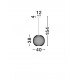 Matt Black Metal & Acrylic LED 19 Watt 220-240Volt 855Lm 3000K IP20 D: 40 H: 164 cm 