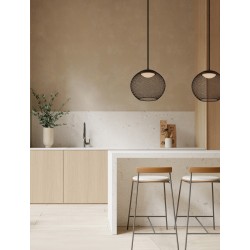 Matt Black Metal & Acrylic LED 12 Watt 220-240Volt 540Lm 3000K IP20 D: 30 H: 153 cm 
