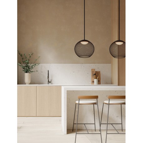 Matt Black Metal & Acrylic LED 12 Watt 220-240Volt 540Lm 3000K IP20 D: 30 H: 153 cm 