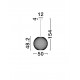 Matt Black Metal & Acrylic LED 12 Watt 220-240Volt 540Lm 3000K IP20 D: 30 H: 153 cm 