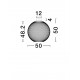 Matt Black Metal & Acrylic LED 24 Watt 220-240Volt 727Lm 3000K IP20 D: 50 H: 50 cm 