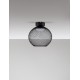 Matt Black Metal & Acrylic LED 12 Watt 220-240Volt 456Lm 3000K IP20 D: 30 H: 30 cm 