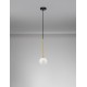 Satin Gold & Matt Black Metal White Opal Glass LED G9 1x5 Watt 100-240 Volt IP20 bulb excluded D: 11 H: 163 cm 