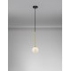 Satin Gold & Matt Black Metal White Opal Glass LED G9 1x5 Watt 100-240 Volt IP20 bulb excluded D: 11 H: 163 cm 