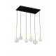Satin Gold & Matt Black Metal White Opal Glass LED G9 6x5 Watt 100-240 Volt IP20 bulb excluded L: 70 W: 34 H: 163 cm 
