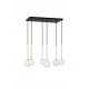 Satin Gold & Matt Black Metal White Opal Glass LED G9 6x5 Watt 100-240 Volt IP20 bulb excluded L: 70 W: 34 H: 163 cm 