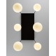 Satin Gold & Matt Black Metal White Opal Glass LED G9 6x5 Watt 100-240 Volt IP20 bulb excluded L: 70 W: 34 H: 163 cm 