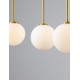 Satin Gold & Matt Black Metal White Opal Glass LED G9 6x5 Watt 100-240 Volt IP20 bulb excluded L: 70 W: 34 H: 163 cm 