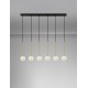 Satin Gold & Matt Black Metal White Opal Glass LED G9 6x5 Watt 100-240 Volt IP20 bulb excluded L: 100 W: 11 H: 160 cm 