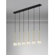 Satin Gold & Matt Black Metal White Opal Glass LED G9 6x5 Watt 100-240 Volt IP20 bulb excluded L: 100 W: 11 H: 160 cm 