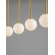 Satin Gold & Matt Black Metal White Opal Glass LED G9 6x5 Watt 100-240 Volt IP20 bulb excluded L: 100 W: 11 H: 160 cm 